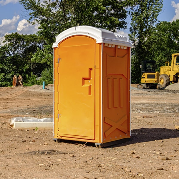 how often are the porta potties cleaned and serviced during a rental period in Commercial